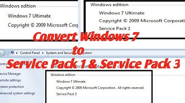 How to convert windows 7 service pack 1 to service pack 3 || Upgrade windows 7  service pack