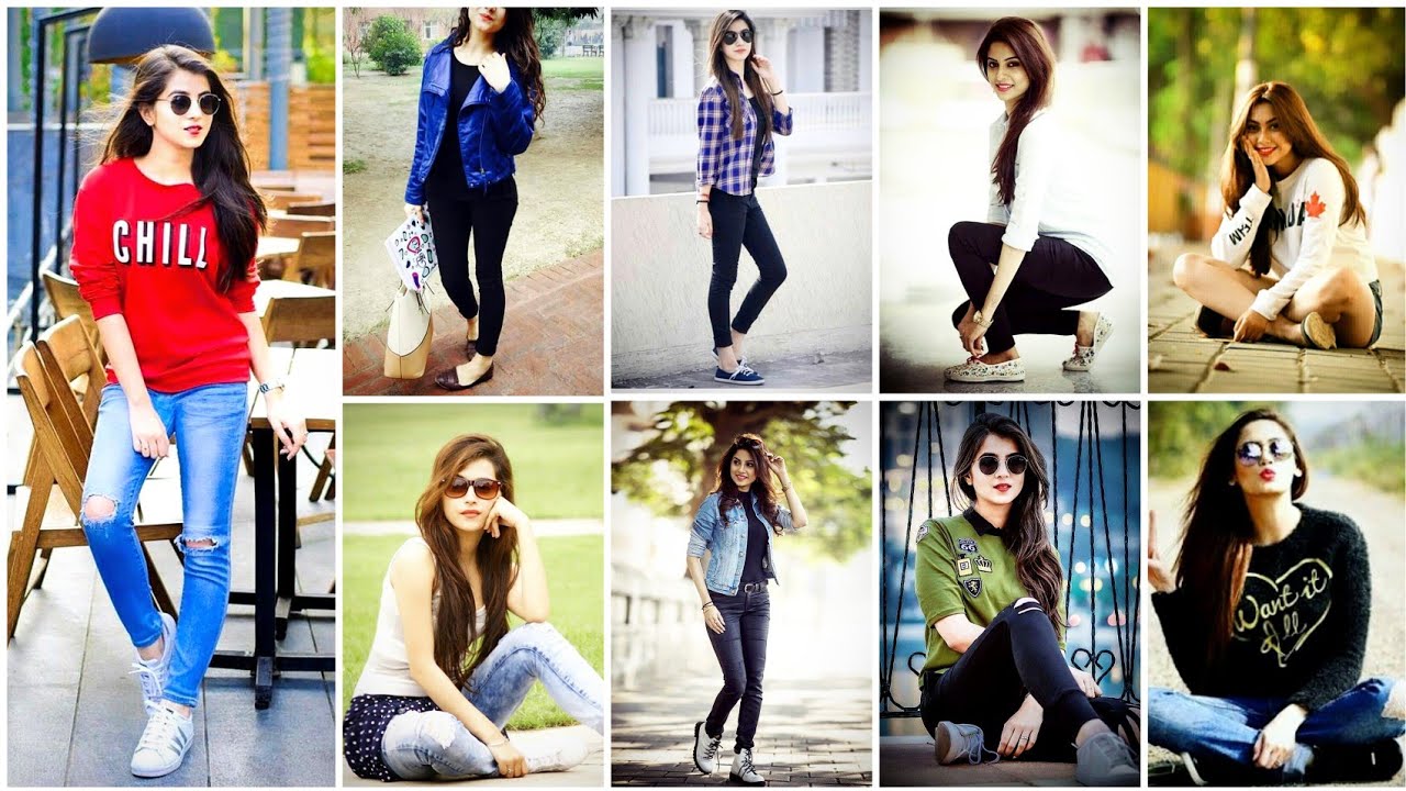 💙Jeans top photo poses idea for girls || jeans top photo pose || Jeans  photography poses for girls - YouTube