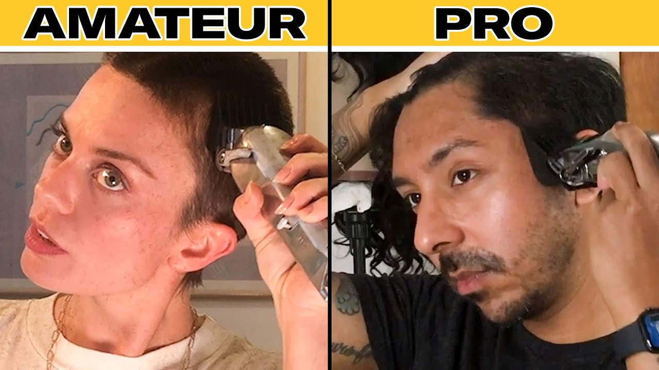 Pro Barber Teaches Amateurs How to Shave Their Heads 