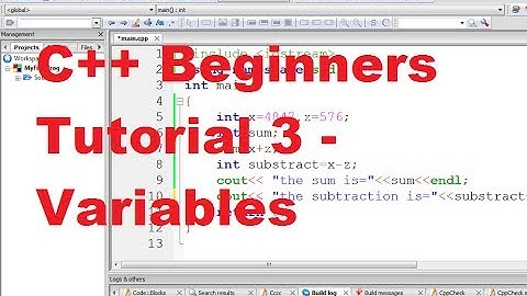 C++ Tutorial for Beginners 3 - Understanding Variables