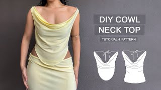 Diy Cowl Neck Top In 1 Hour Sewing Tutorial Pattern
