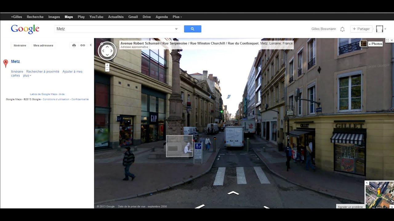 Metz place de la république la magie de Google Maps - YouTube