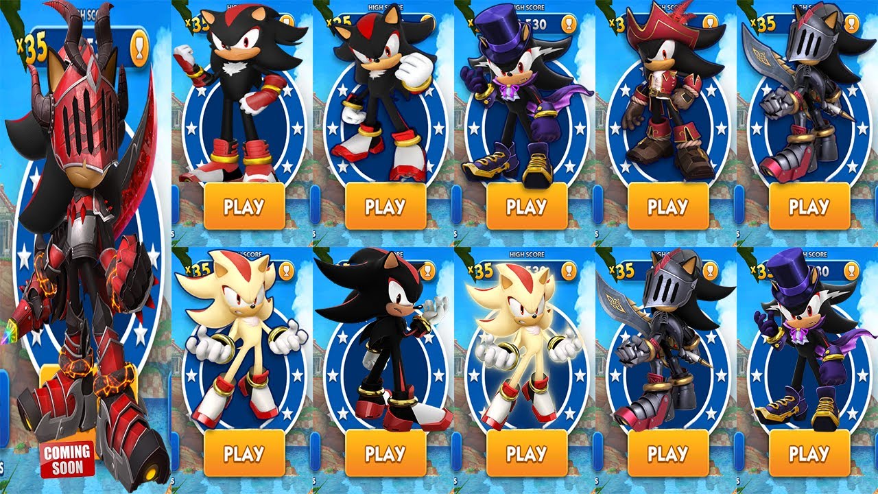 Sonic Boom vs Sonic Dash vs Sonic Forces - All Shadow Characters Dragon ...