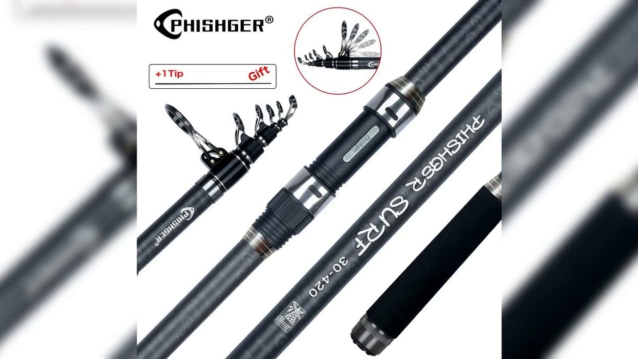 A must-have product! PHISHGER Telescopic Surf Spinning Rod 3.6/4.2/4.5/5.0/5.3m Power80-150g 30T C
