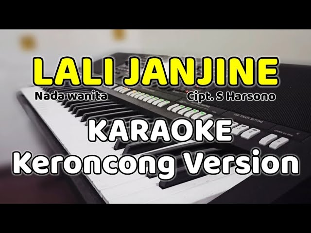 LALI JANJINE Karaoke keroncong | Nada wanita class=