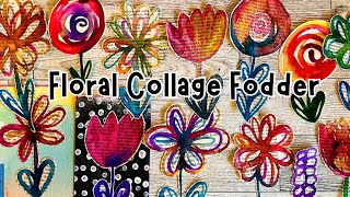 How to Make Floral COLLAGE FODDER with BOOK PAGES for Junk Journals | Junk Journal Embellishments