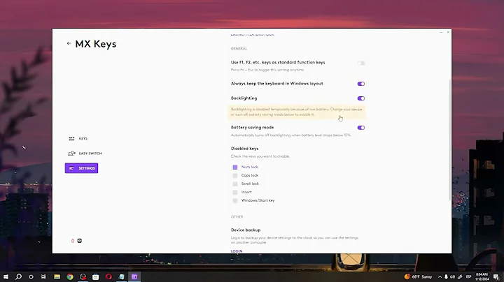 How To Enable & Disable Backlight On Logitech MX Keys