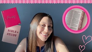 My Pink Bible Study Setup | Tabs, Prayer Journal Decor + Reading Routine