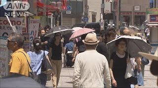 東京で今年初の猛暑日　八王子35度突破　熱中症警戒(16/07/03)