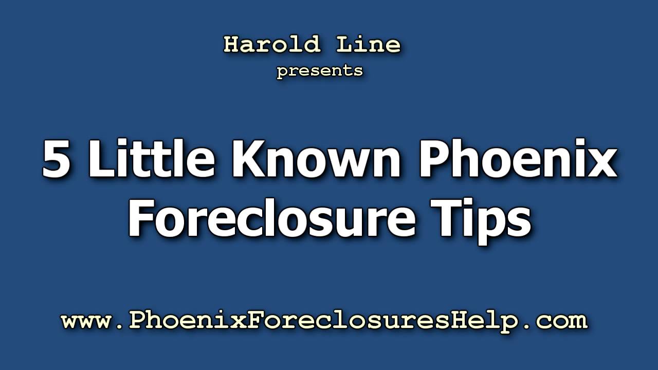 Phoenix Foreclosure Help - 5 Little Known Tips For A Smooth Transition
