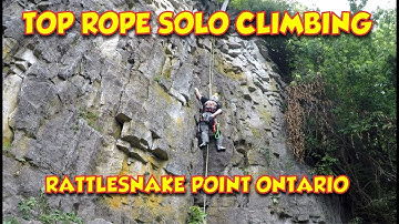 Top Rope Solo Climbing - Rattlesnake Point Milton - Over the Hill - Taz Lov2