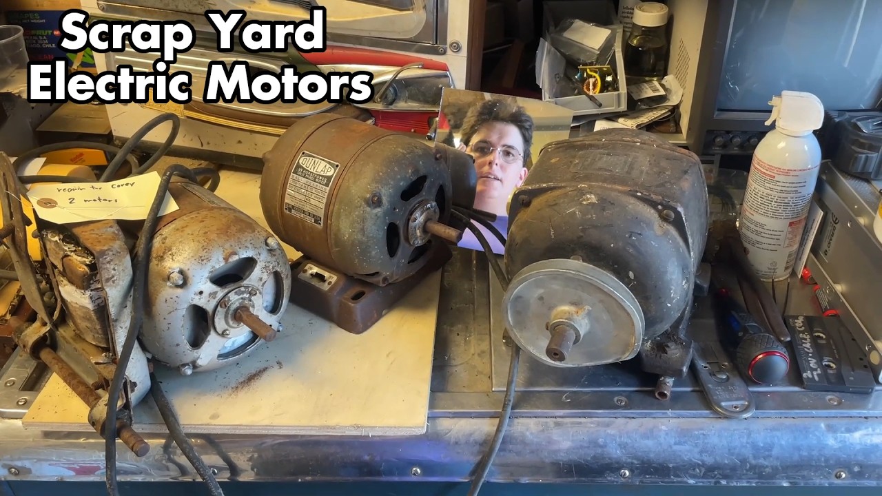 Repairing Four Electric Motors. Old grinder motors for a customer, Two motors from the scrapyard