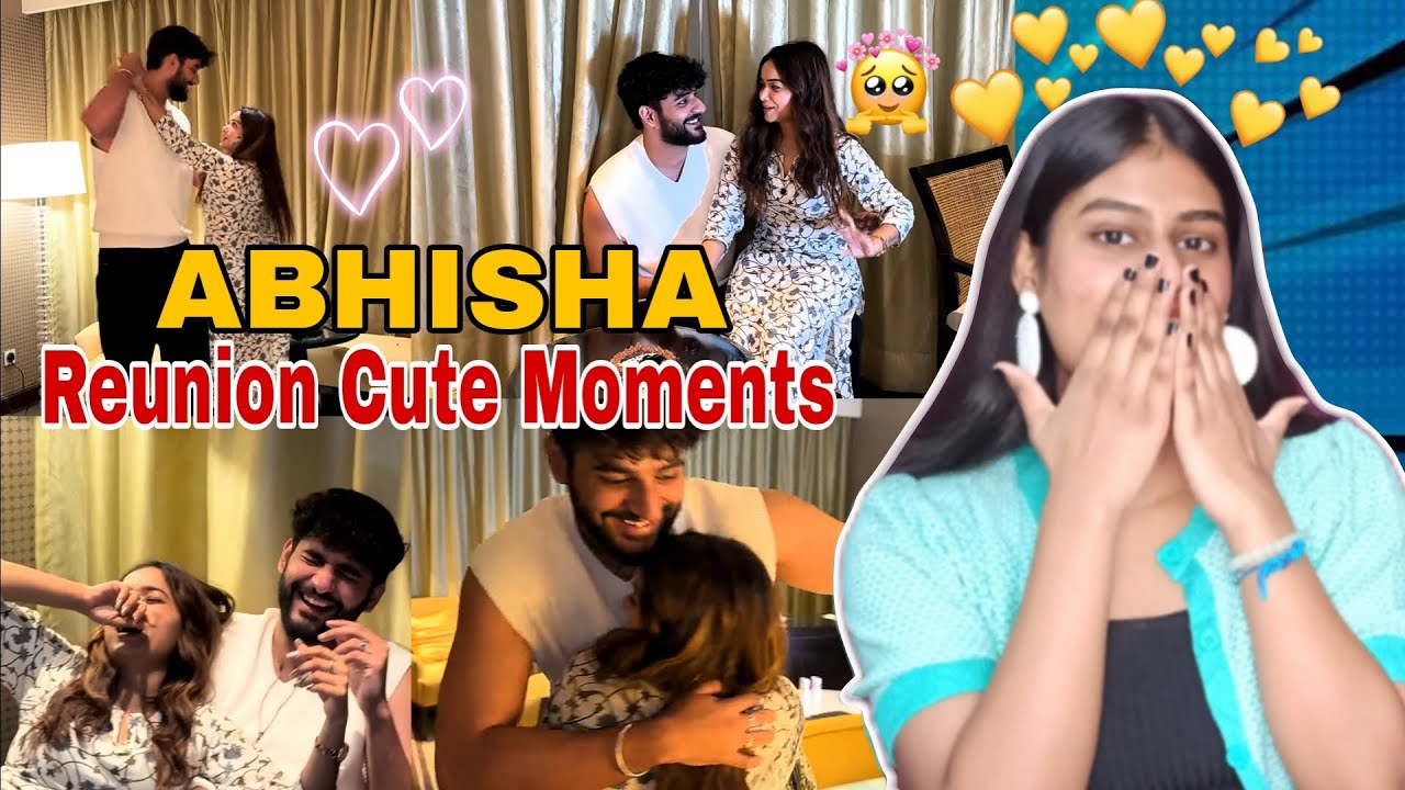 ABHISHA Cute moments Reaction 😱🥰♥️ | Abhisha reunion | @geetzvlogs ...