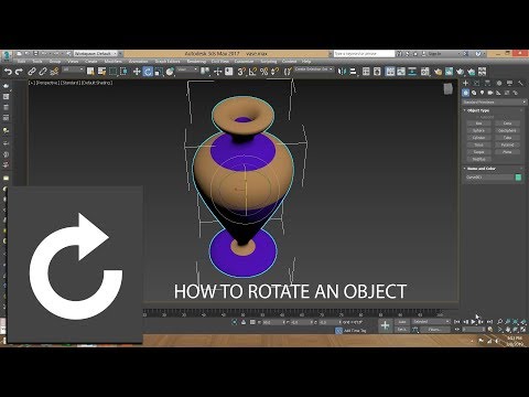 3D Studio Max 2017 for Beginners - Tutorial - How to rotate an object [Urdu] by H2 3D