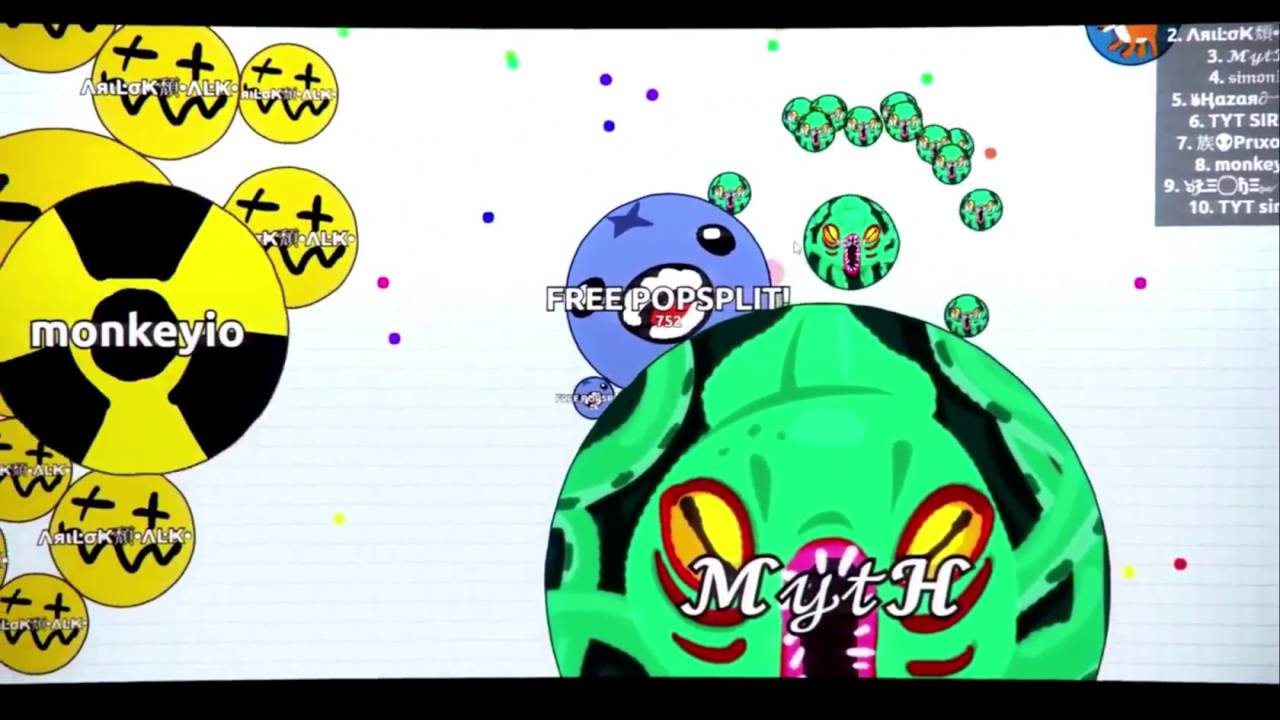 Agar.io - TROLLING! "AFK POPSPLIT ME"