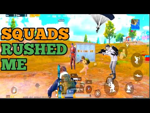SOLO VS SQUADS || 4Finger claw + gyroscope  || PUBG mobile || Redmi note 9