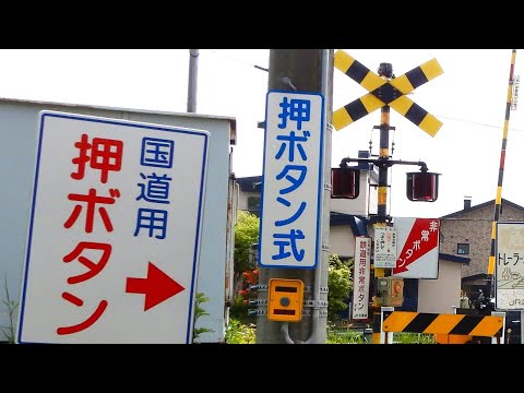 踏切】JR根室本線 押しボタン式踏切連動信号がある踏切 (Railroad