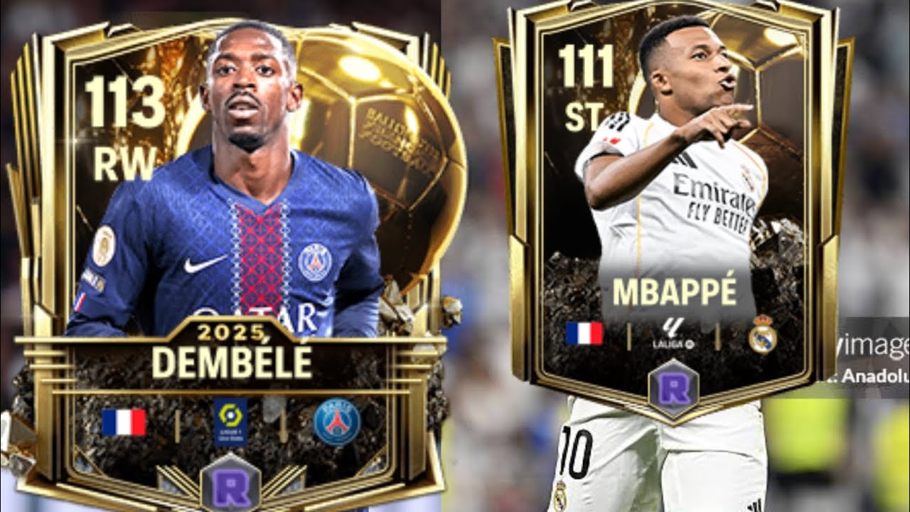 Original images of Ballon d'Or FC Mobile cards 