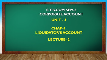 S Y BCOM SEM-3 | LIQUIDATOR