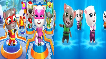 Talking Tom Jetski 2 VS Talking Tom Hero Dash 2020 SUPER TOM VS SUPER ANGELA Android iOS Gameplay HD