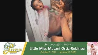 Miss Malani Ortiz-Robinson - January 18, 2023- Leevy's Funeral Home Livestream