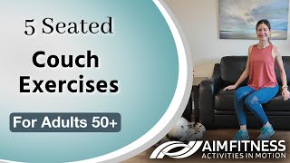 5 Seated Exercises on the Couch | Simple Exercises for Seniors | Gentle Full Body Workout