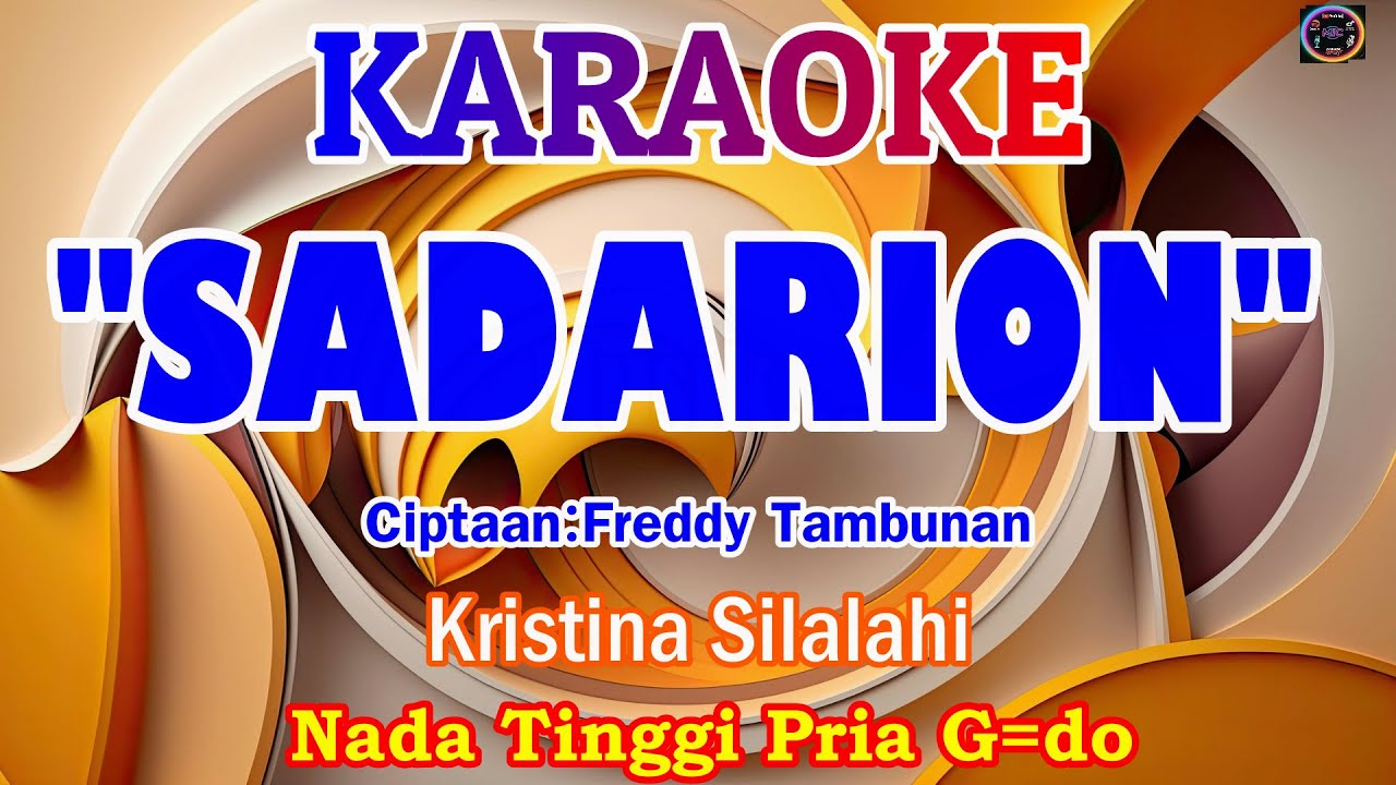 KARAOKE SADARION||NADA PRIA G=DO||KRISTINA SILALAHI||LAGU BATAK TERBARU||KARAOKE BATAK