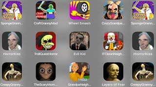 Sponge Granny,Craft Granny Mod,Wheel Smash,Crazy Grandpa,Horror Kiss,Troll Quest Horror,Evil Kid, screenshot 2