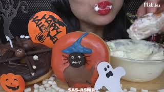 SAS ASMR- HAPPY HALLOWEEN SOFT EATING SOUNDS MUKBANG BITES ONLY DONUTS