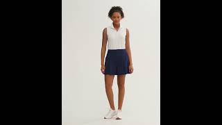 RLX Ralph Lauren Women's Performance Pleated Golf Shorts - French Navy
