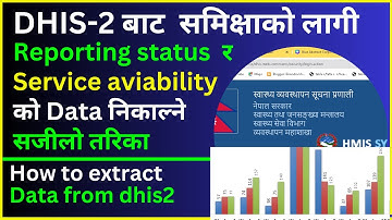 DHIS-2 बाट समिक्षाको लागी Reporting status को Data निकाल्ने सजीलो तरिका Data from dhis2-{part1}