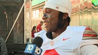 One-on-one interview with Jaylen McClain after win against Indiana | Ohio State Football