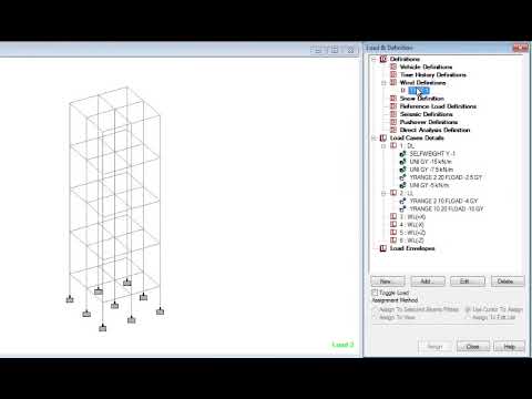 STAAD PRO v8i LECTURE 15 ASSIGNING OF LIVE LOADS - YouTube
