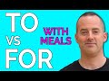 To vs for with meals  going out to eat  english grammar explained