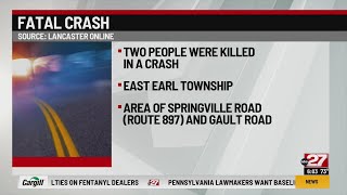 Two dead after crash in Lancaster County