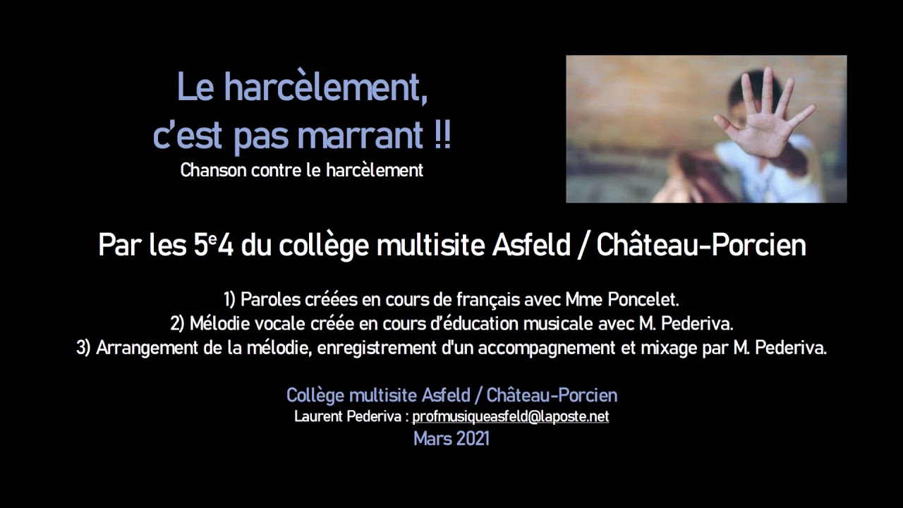 Chanson Sur Le Harcèlement Scolaire