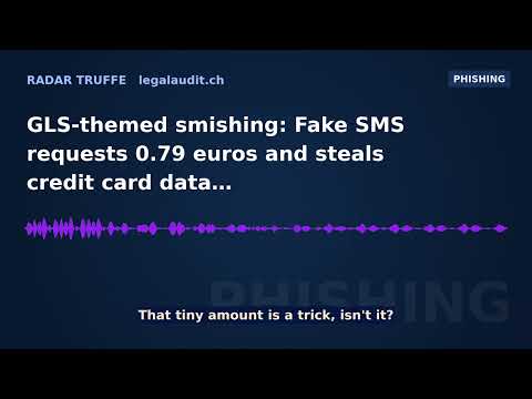 GLS-themed smishing: Fake SMS requests 0.79 euros and steals credit card data