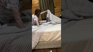 BEDROOM MAKEOVER PART 2! 🛏️💙 Levtex Home Martha Stripe Blue Bedspread Unboxing | Miss Pixie