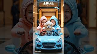 "Baby Twins Drive with Puppy 🐶🚗 | Cutest Kids Dance Video 2025 😍 | Funny Viral Shorts 💖🔥"