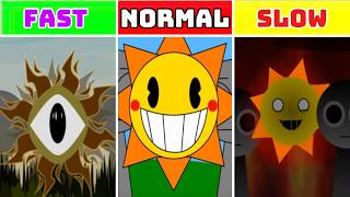 Insane MR. SUN Evolution! Different Speeds All Phase – Incredibox Sprunki | Part 14