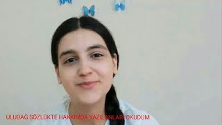 ULUDAĞ SÖZLÜKTE HAKKIMDA YAZILANLARI OKUDUM VE YORUMLADIM ULUDAĞ SÖZLÜKTE HAKKIMDA YAZILANLARI OKUDUM VE YORUMLADIM