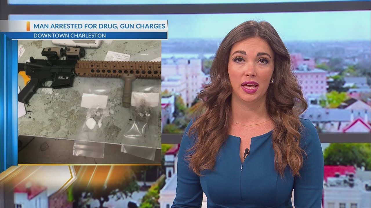 Charleston Police arrest man on gun, drug charges - YouTube