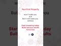 Start investing today #ytshorts #RealEstate #PropertyInvestment #InvestorMindset #WealthCreation