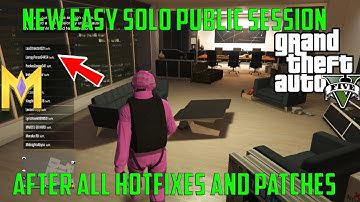 GTA 5 Online Glitches - *NEW* EASY 100% SOLO "Solo Public Session AFTER PATCH" - Solo Public Lobby
