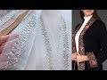 how to design your dress with beautiful embroidered straight lace patti#unique designing ideas video
