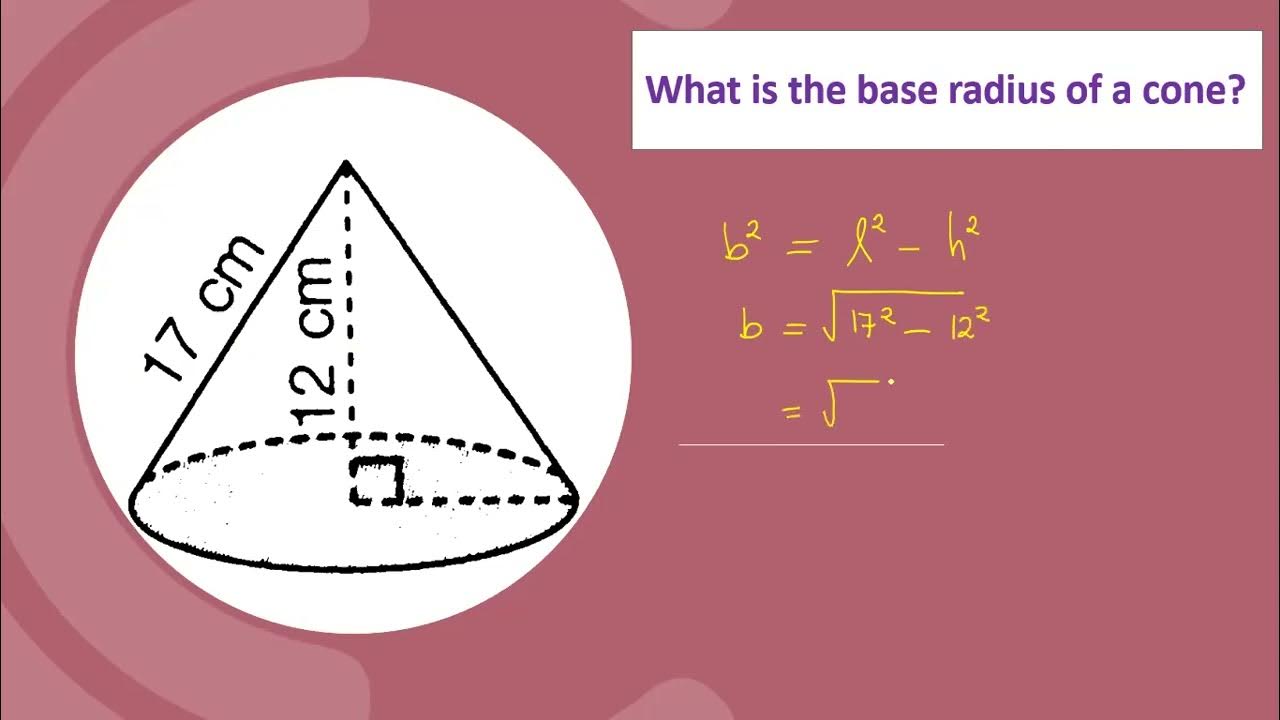 The base radius of a cone. YouTube