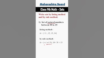 Class 9 Maths Part 1 | Chapter 1 Sets | Maharashtra state board #class9th