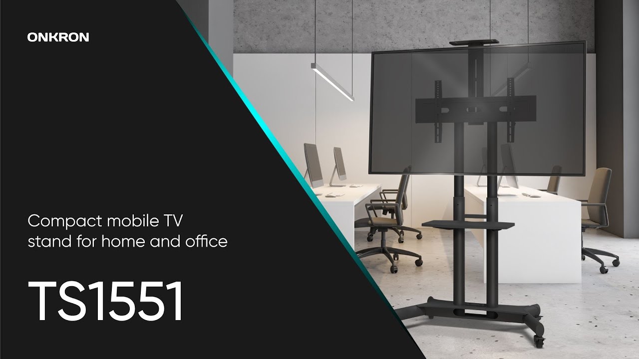 ONKRON Mobile TV Stand TV Cart for 40” 70 inch Screens up to 45 kg
