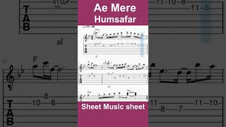 Bollywood famous guitar intro tabs with sheet/ From Aamir khan Movie #bysheetmusicsheet