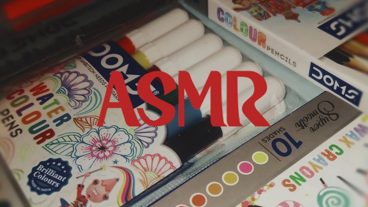 ASMR 🎨 Satisfying Stationery Sounds | Unboxing New DOMS Art Supplies